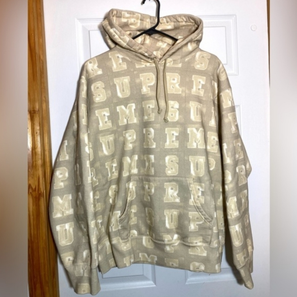 Supreme Blocks Hoodie 2020 In Tan Hooded Sweatshirt Medium Hoodie Tan Beige